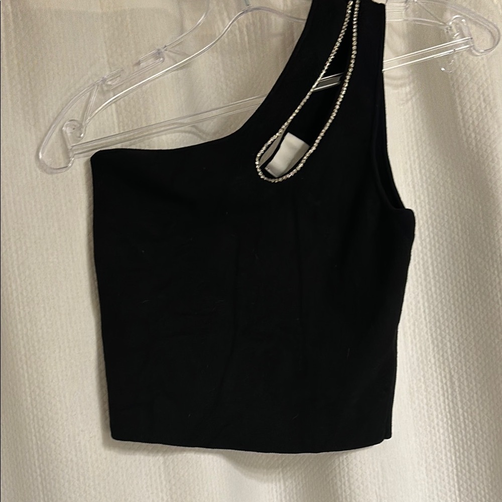 H&M Black One-Shoulder Top